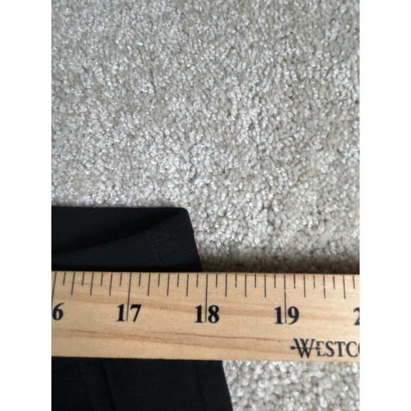 Rafaella Womens Size 12 Black Dress Pants Corporate Goth Faux Leather‎ Trim - Picture 2 of 10